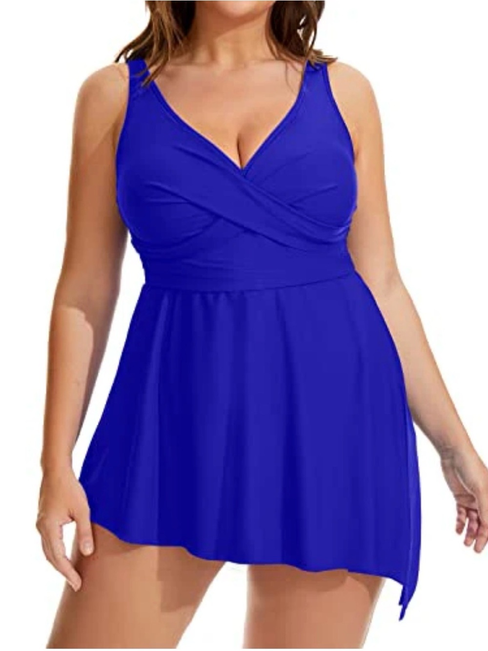 💥$12💥Plus Size Royal Blue One-Piece Swimdress #905